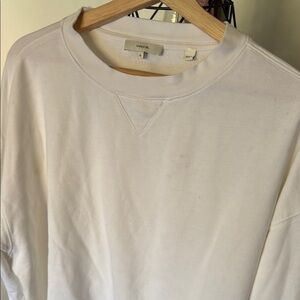 Vince White Crewneck Sweater Soft Minimal Design